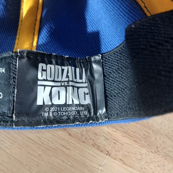 Godzilla vs Kong Baseball Cap Movie Promo Royal Blue Adjustable Hat - Picture 9 of 10